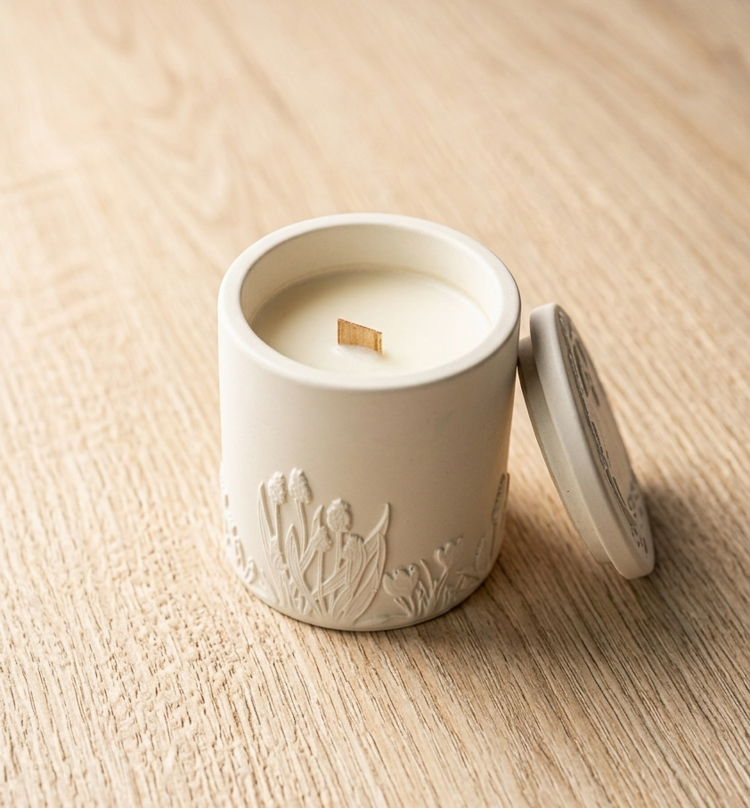 Интерьерная заливная свеча Изящные линии